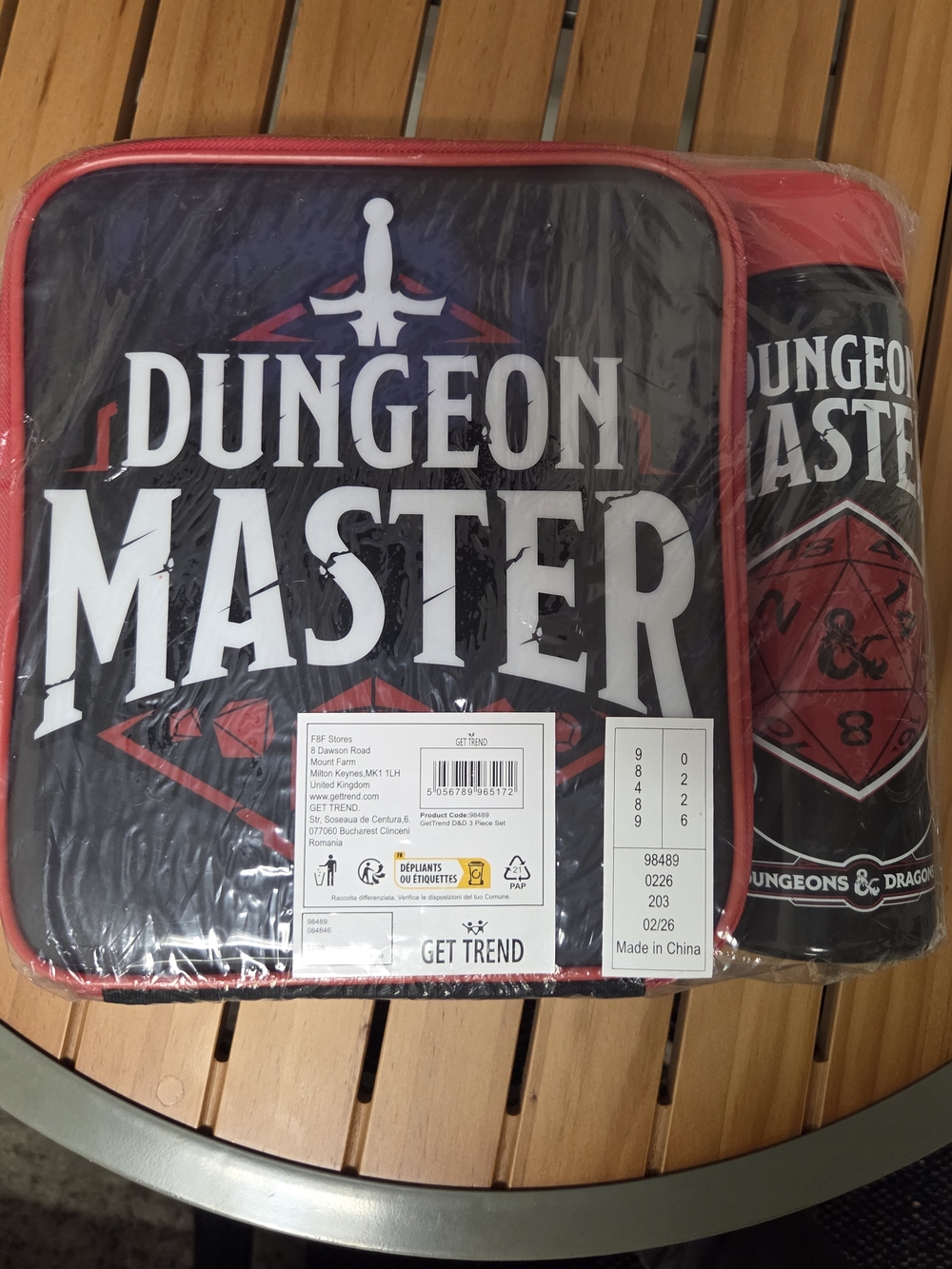 Dungeon Master Toiletry Bag for Men in Black & Red by